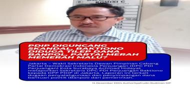 "Minta Fee" Baktiono Sekretaris DPC PDIP Dilaporkan ke DPP PDIP